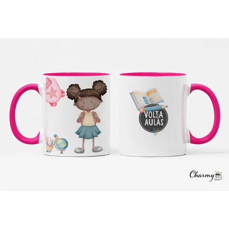 Caneca Cerâmica Menina Escola 038 - Charmy Gift Store