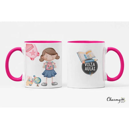 Caneca Cerâmica Menina Escola 039 - Charmy Gift Store