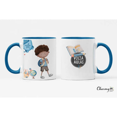 Caneca Cerâmica Menino Escola 040 - Charmy Gift Store