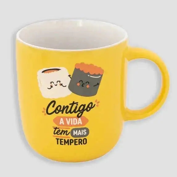 Caneca - Contigo a vida tem mais tempero - Charmy Gift Store