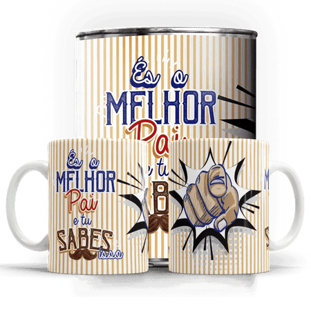 Caneca Dia do Pai És o melhor Pai A minha loja Casa e Decoração