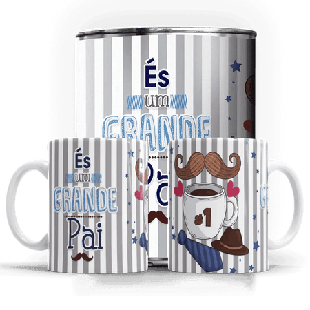 Caneca Dia do Pai És um grande Pai A minha loja Casa e Decoração