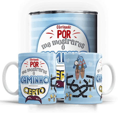 Caneca Dia do Pai Obrigado por me mostrares o caminho certo A minha loja Casa e Decoração