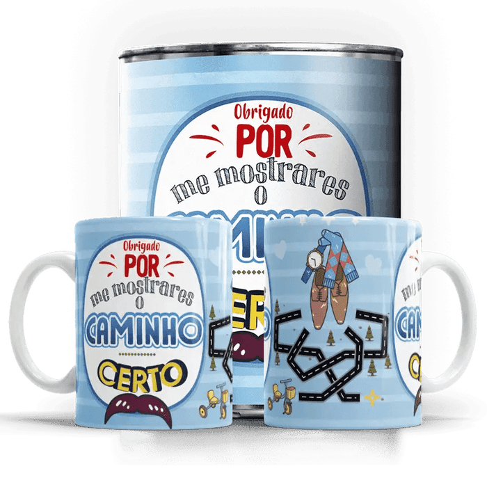 Caneca Dia do Pai Obrigado por me mostrares o caminho certo A minha loja Casa e Decoração