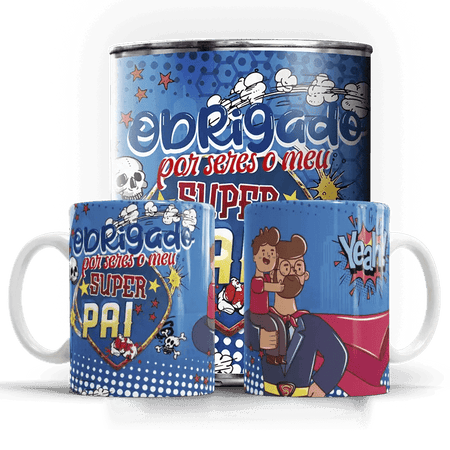 Caneca Dia do Pai Super Pai A minha loja Casa e Decoração