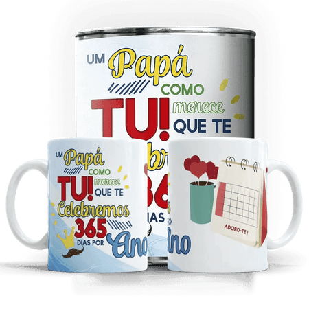 Caneca Dia do Pai Um Papá como Tu! A minha loja Casa e Decoração