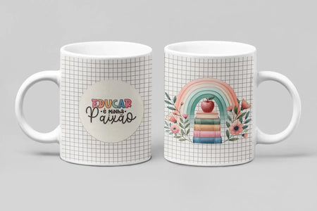 Caneca Educar com Paixão – Presente Único e Especial para Professores Dedicados