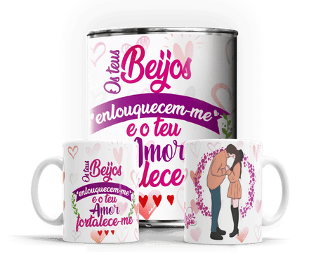Caneca em Lata Dia dos Namorados - Presente Original e Especial para Celebrar o Amor A minha loja Casa e Decoração