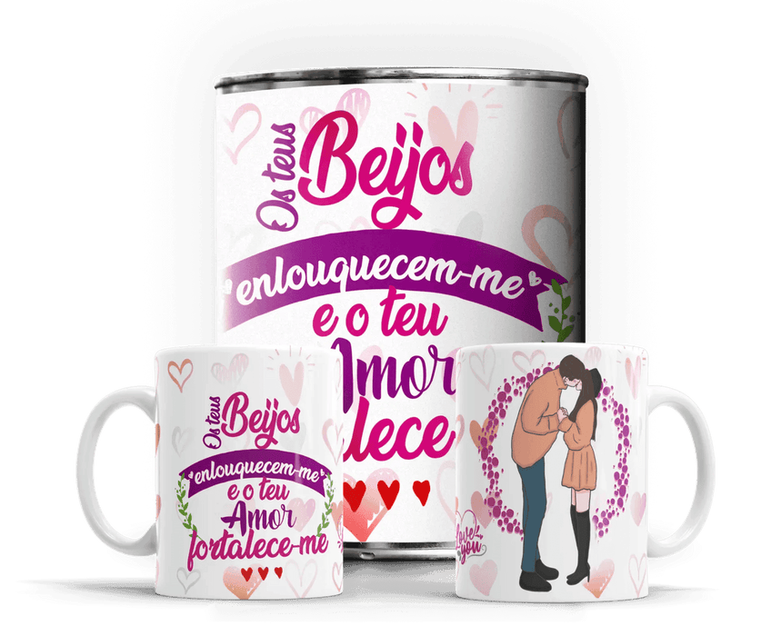 Caneca em Lata Dia dos Namorados - Presente Original e Especial para Celebrar o Amor A minha loja Casa e Decoração