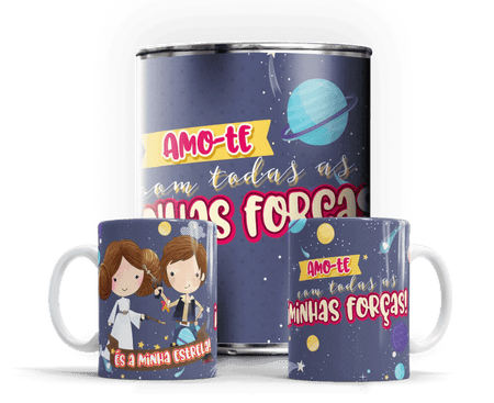 Caneca em Lata para o Dia dos Namorados da Charmy Gift Store ® - Presente Único e Especial Feito em Portugal A minha loja Casa e Decoração