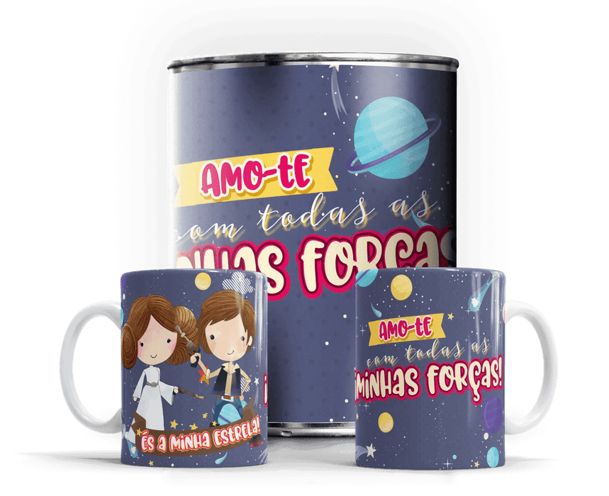 Caneca em Lata para o Dia dos Namorados da Charmy Gift Store ® - Presente Único e Especial Feito em Portugal A minha loja Casa e Decoração