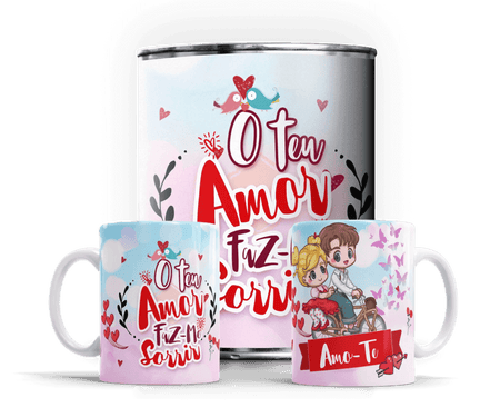 Caneca em Lata Exclusiva para o Dia dos Namorados - Charmy Gift Store® A minha loja Casa e Decoração