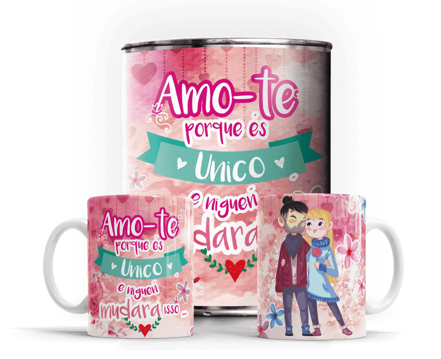 Caneca em Lata Exclusiva para Dia dos Namorados - Presente Único e Original A minha loja Casa e Decoração