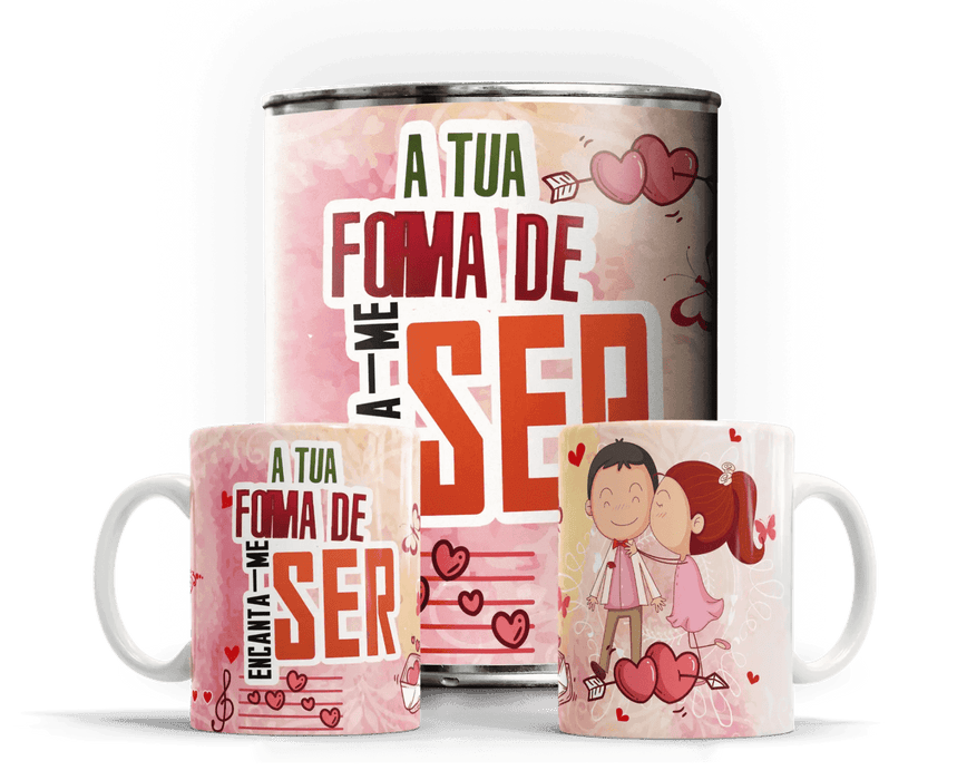 Caneca em Lata Charmy Gift Store® para Dia dos Namorados – Presente Único e Especial A minha loja Casa e Decoração