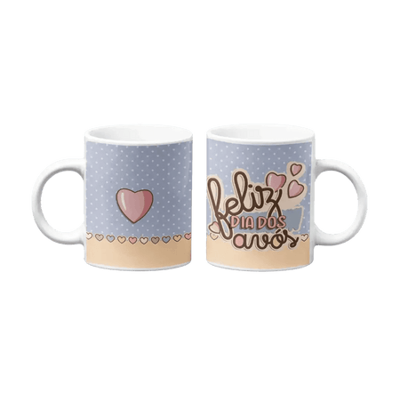 Caneca Feliz dia dos Avós Azul - Charmy Gift Store