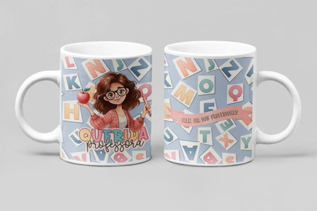 Caneca Querida Professora 2 – Presente Especial para Educadores com Design Elegante e Durável