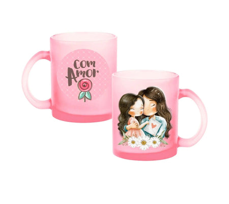 Caneca Vidro Colo Mãe 003 - Bee my Gift