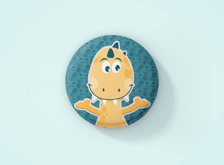 Crachá Personalizado Dino Boy 004 para Crianças - Presente Único Feito em Portugal