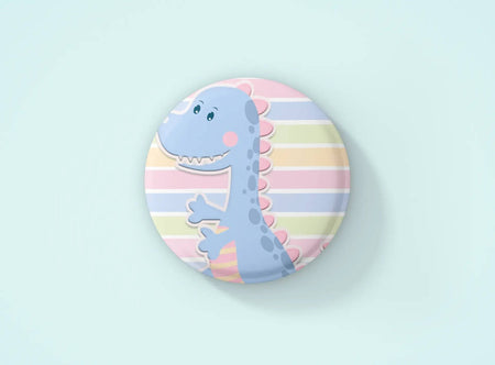 Crachá Personalizado Dino Girl 013 – Presente Criativo e Exclusivo da Charmy Gift Store®