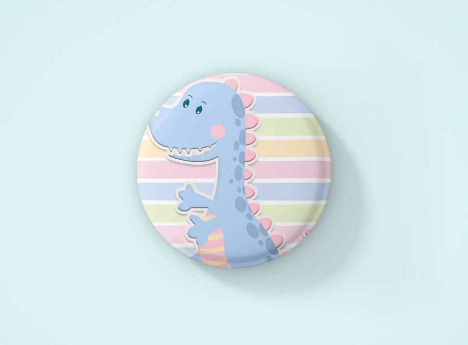 Crachá Personalizado Dino Girl 013 – Presente Criativo e Exclusivo da Charmy Gift Store®