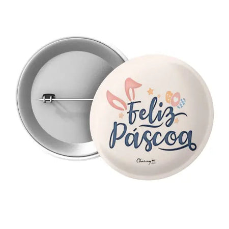 Crachá Feliz Páscoa - Charmy Gift Store