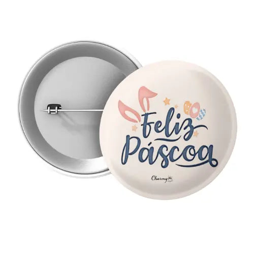 Crachá Feliz Páscoa - Charmy Gift Store