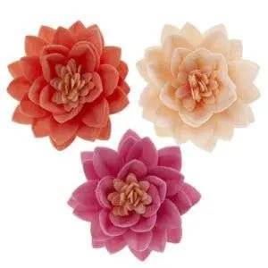 Flor de lótus hóstia 3 cores ø 7cm - Charmy Gift Store