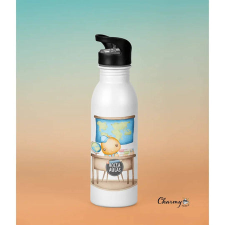 Garrafa Pintainho Azul Escola 005 - Charmy Gift Store