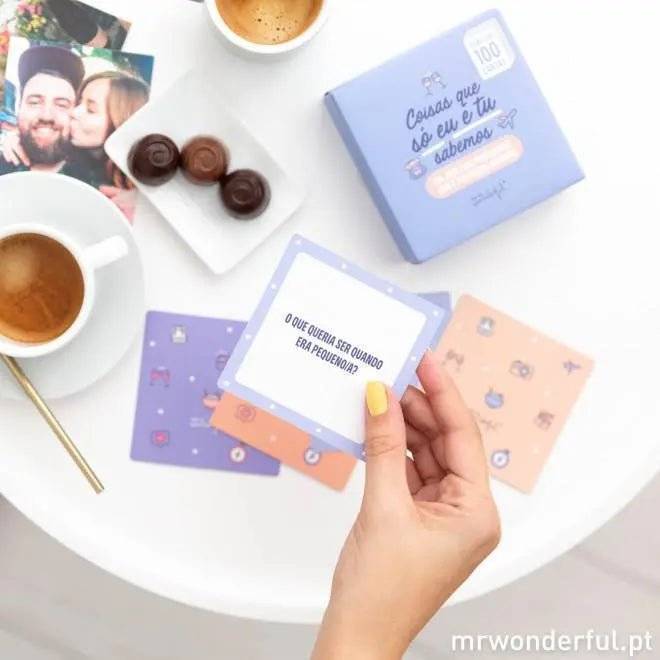 JOGO DE CARTAS - 100 perguntas que só eu e tu sabemos A minha loja Casa e Decoração