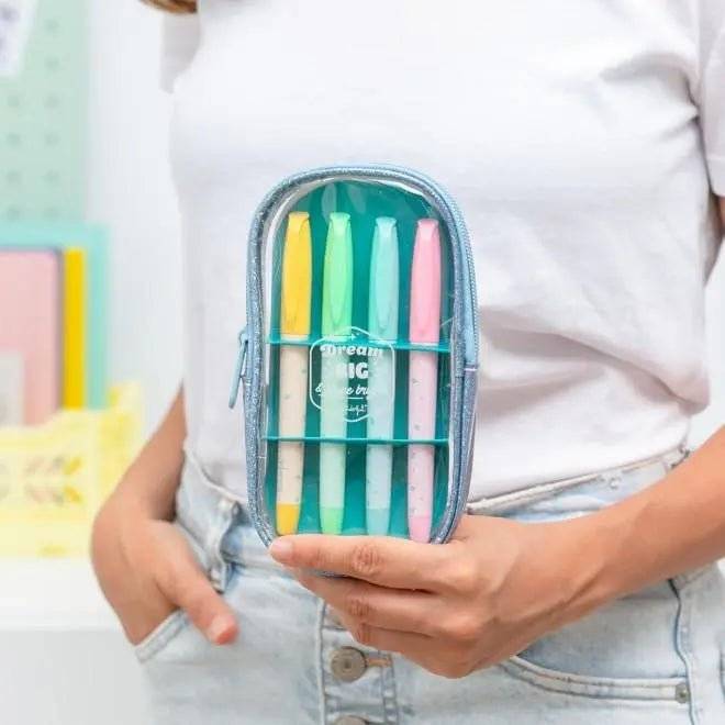 KIT de sublinhadores com estojo let the fun begin A minha loja Papelaria