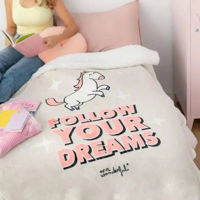 Manta com capa unicórnio - Follow your dreams A minha loja Casa e Decoração