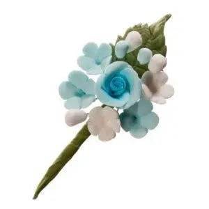 Mini ramo de flores de açucar azul - Charmy Gift Store