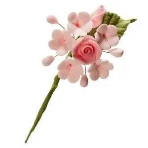 Mini ramo de flores de açucar rosa - Charmy Gift Store