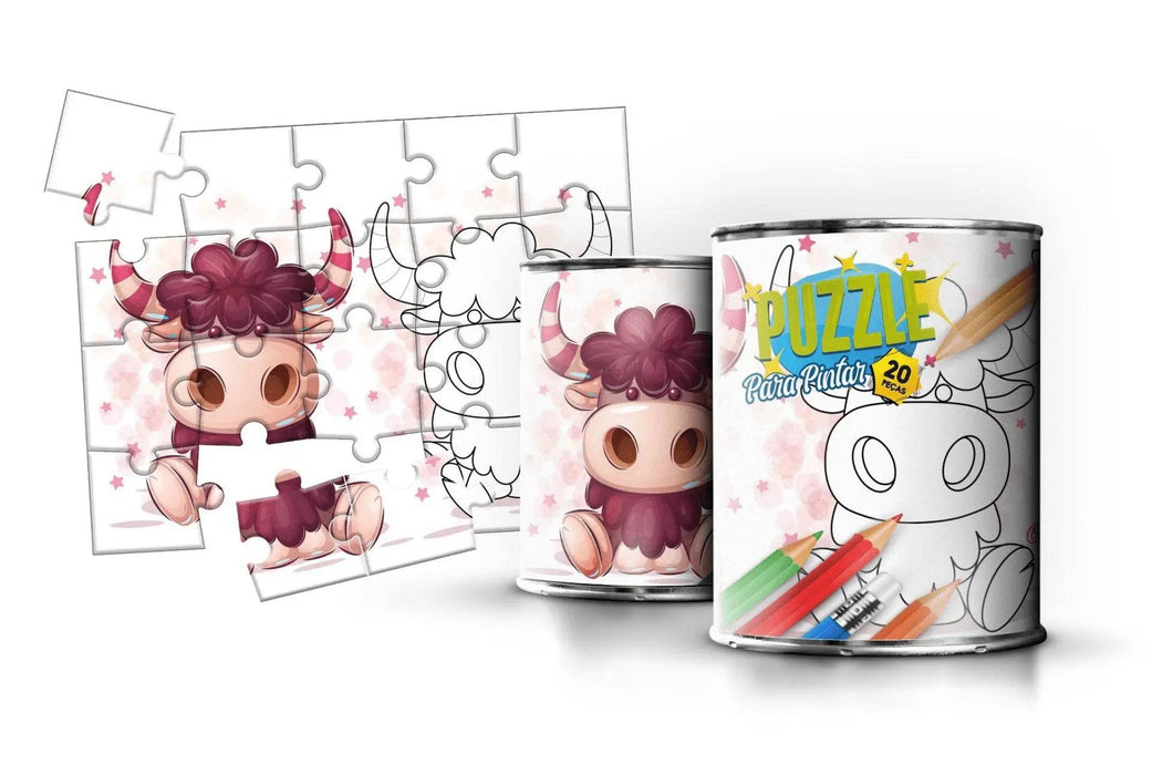 Puzzle Exclusivo em Lata para Pintar – Design Bisonte Autêntico – Charmy Gift Store® A minha loja Jogos