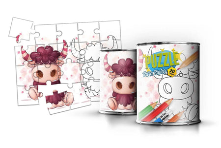 Puzzle Exclusivo em Lata para Pintar – Design Bisonte Autêntico – Charmy Gift Store® A minha loja Jogos
