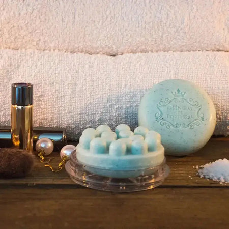 Sabonete de Massagem de Violeta com Esfoliação e Óleos Naturais para Relaxamento e Cuidado da Pele