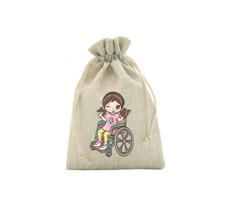 Saco de Presente Charmy Gift Store ® em Poliéster e Juta 13x18cm para Presentes Especiais