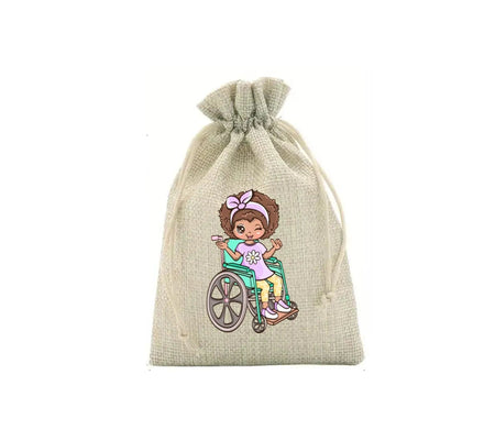 Saco de Presente Para o Dia da Mãe 019 – Tecido Resistente de Poliéster e Juta, 13x18 cm, Produzido em Portugal pela Charmy Gift Store®