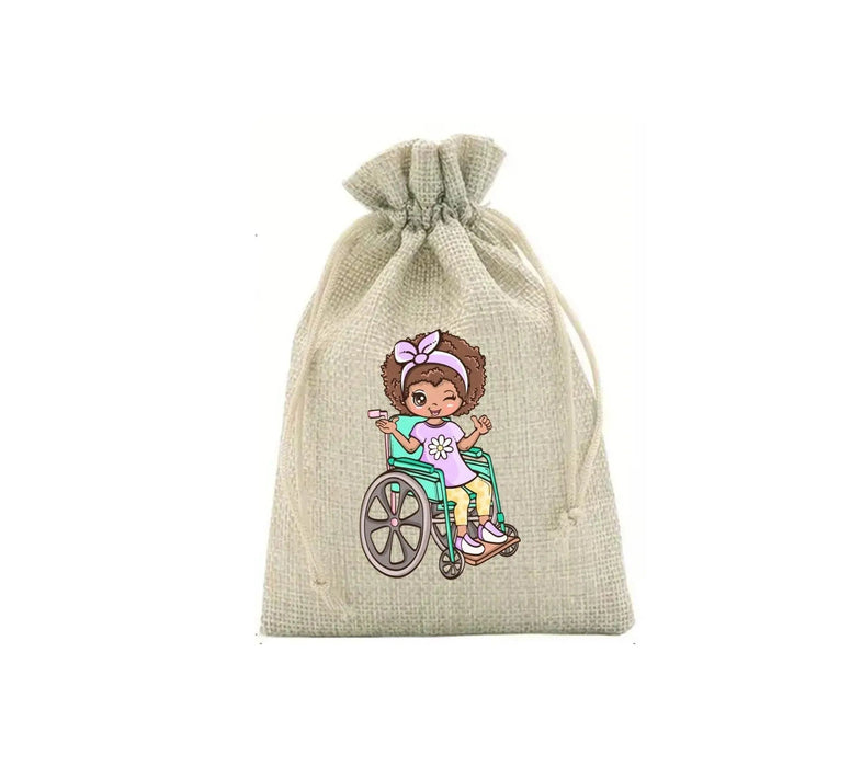 Saco de Presente Para o Dia da Mãe 019 – Tecido Resistente de Poliéster e Juta, 13x18 cm, Produzido em Portugal pela Charmy Gift Store®