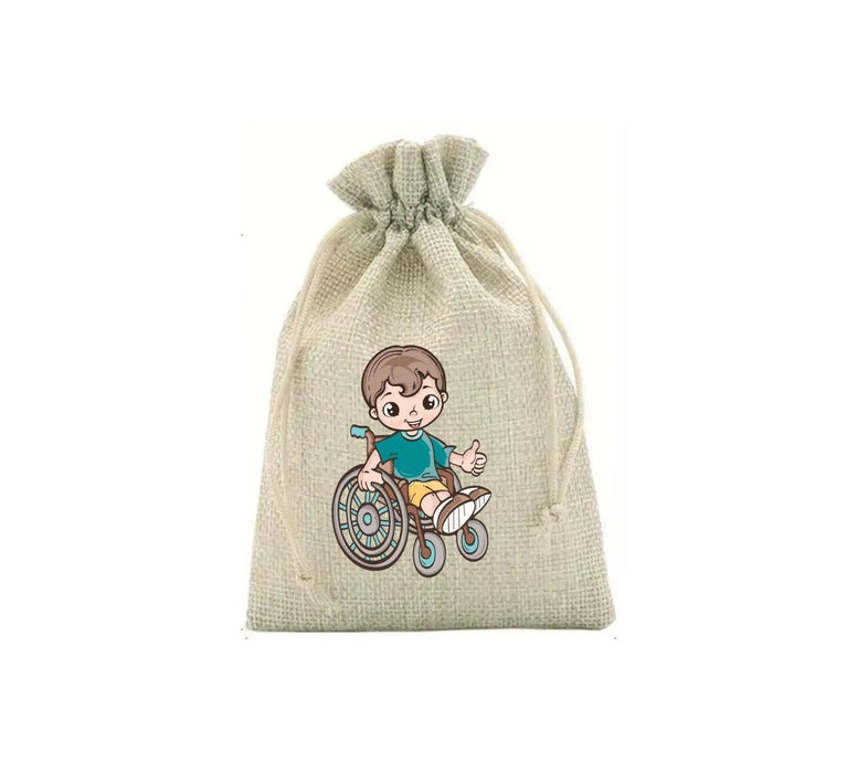 Saco de Presente para o Dia da Mãe 020 – Tecido Resistente de Poliéster e Juta, 13x18cm, Ecológico e Confortável, Produzido em Portugal pela Charmy Gift Store ®