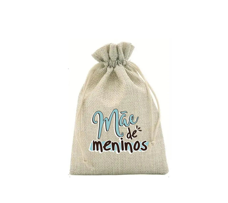 Saco de Presente Dia da Mãe em Tecido de Poliéster e Juta 13x18cm – Charmy Gift Store®