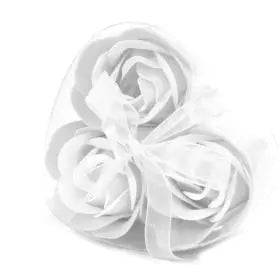 Set 3 de Rosas Brancas de Sabão A minha loja Casa e Decoração