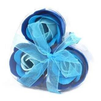 Set de 3 flores de Sabão caixa coração A minha loja Casa e Decoração