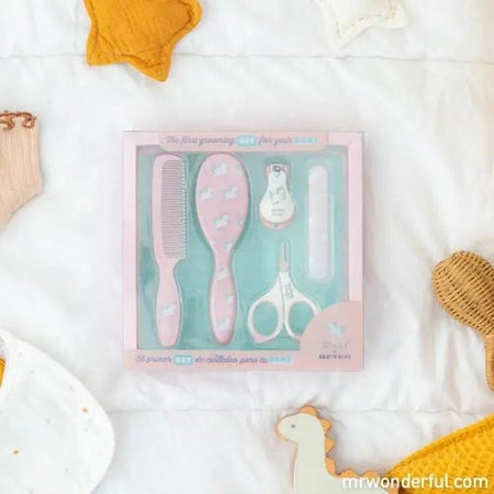 Set de cuidados do bebê com estampado de unicórnios A minha loja Casa e Decoração