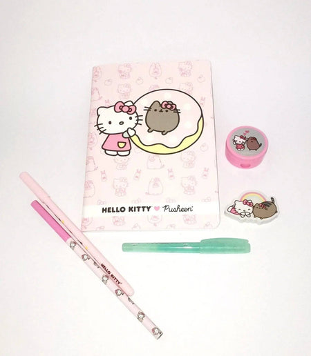 Set escrita Hello Kitty and Pusheen the Cat A minha loja Casa e Decoração