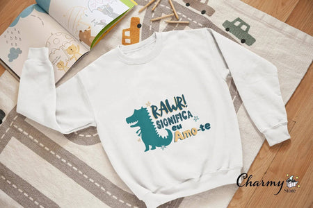 Moletom Dino Infantil – Conforto e Estilo Casual com Toque Exclusivo Charmy Gift Store®