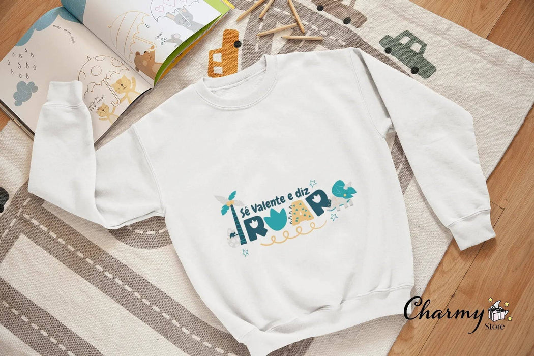 Sweatshirt Dinossauro Infantil 002 – Conforto, Estilo e Exclusividade para Crianças