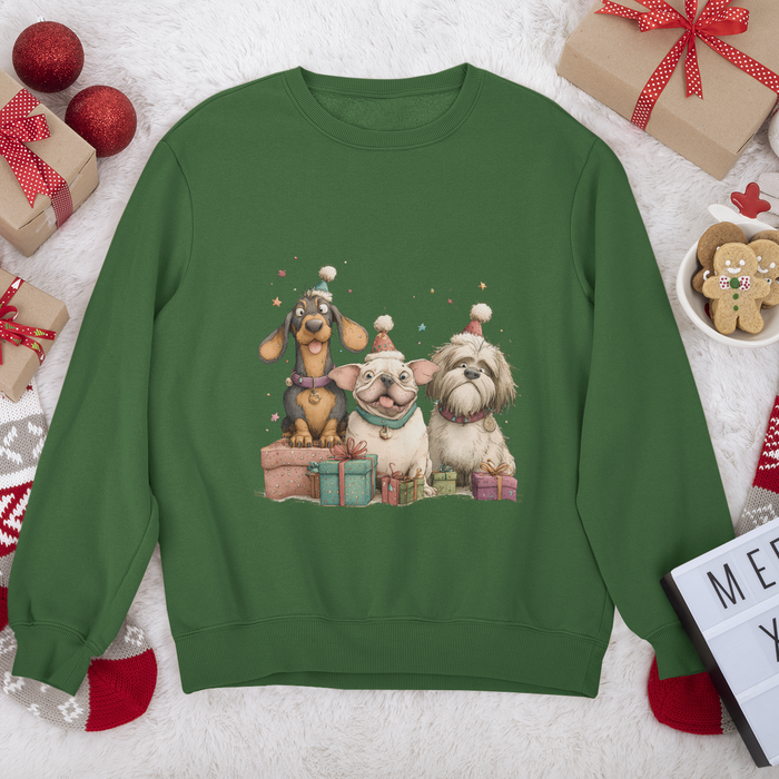 Sweatshirt de Natal com cãozinho 002