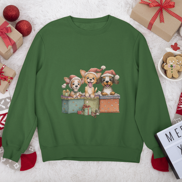 Sweatshirt de Natal com cãozinho 003