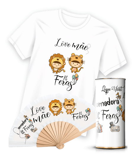 Camiseta com Estampa de Leque para Mães A minha loja Vestuário e acessórios